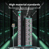 UK 1U Aluminium PDU Power Strip with 4 BS 1363 UK Sockets, Green Double-Pole Switch, UKCA Compliant