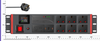 2U Desktop UK Power Strip with 6 BS 1363 Outlets, Smart Meter Display, USB-C PD 65W Charging & Surge Protection