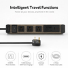 3 Outlet Aluminum Travel Power Strip with USB-C Charging & Circuit Breaker, ETL Listed