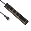 Wood Grain Aluminum Travel Power Strip with 3 Outlets, 30W USB-C Charging, Circuit Breaker Protection & ETL Listed