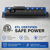 15A 2U Smart Rack PDU with 4 NEMA 5-15R Outlets, 30W USB-C Charging, Full Display Metering, Surge Protection & ETL Listed