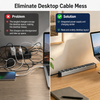 15A Aluminum Desktop PDU Power Strip with 5 Outlets, USB-C 65W Charger, Circuit Breaker and ETL Listed