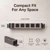 Pink Aluminum Desktop PDU Power Strip with Circuit Breaker, 5 Outlets, NEMA 5-15P to 5-15R, 1U, ETL Listed