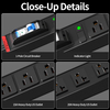 Industrial 1U PDU Power Distribution Unit, 20A High Capacity with 20 NEMA Outlets (17×NEMA 5-15R + 3×NEMA 5-20R), 1P Breaker & ETL Listed