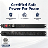 15A 1+1U Smart Rack PDU with 7 NEMA 5-15R & 2 C13 Outlets, USB-C 65W Charging, Digital Meter Display and ETL Listed