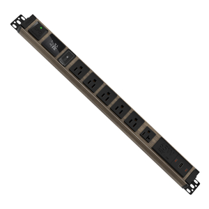 Wood Aluminum PDU Power Strip with Circuit Breaker,NEMA 5-15R, NEMA 5-20R, SPD, Type-C + USB(65W), Full Display Metering, ETL Listed
