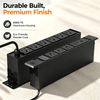 Aluminum Embedded Desktop Power Distribution Unit with 9 NEMA 5-15R Outlets, USB Charger & Overload Protection