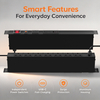 1+1U CN Series UK PDU with 7 BS 1363 Sockets, Red Double-Pole Switch, USB-C PD 30W & Surge Protection