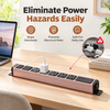 Pink 1U UK PDU with 5 BS 1363 Sockets, USB-C PD 30W Fast Charging, Surge Protection & Illuminated Circuit Breaker