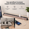 Pink 1U Smart UK PDU with 6 BS 1363 Sockets, USB-C PD 65W Fast Charging, Full Display Metering & Surge Protection