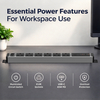 1U UK Rack PDU with 6 Power Outlets, 65W USB-C PD Fast Charger and Illuminated Switch