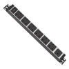 Silver 1U UK PDU with 6 BS 1363 Sockets, USB-C PD 20W Fast Charging & Illuminated Circuit Breaker