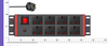 2U UK Aluminium PDU Power Strip with 8 BS 1363 Outlets, Double-Pole Switch & Overload Protection