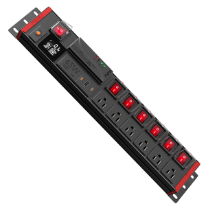 15A 2U Smart Rack PDU with 6 NEMA 5-15R Outlets, 65W USB-C Charging, Digital Meter Display, Surge Protection & ETL Listed