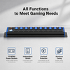 15A 2U Aluminum Rack PDU with 10 NEMA 5-15R Outlets, Blue Master Switch, Overload Protection & ETL Certification