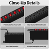 15A Industrial Rack Mount PDU with 9-Switch Control, 9 Outlets and Reliable Power Distribution
