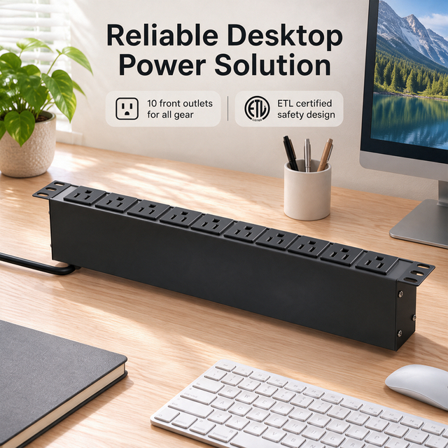15A 1+1U Aluminum Rack PDU with 19 NEMA 5-15R Outlets, ETL Listed Power Distribution Unit
