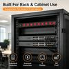 Professional 15A Rack Mount PDU 1+1U with 9 Individual Power Switches, NEMA 5-15R Outlets and ETL Certification