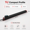 High Power Industrial PDU, 1U 50A Electrical Distribution Unit with IEC C13 & C19 Receptacles for Server and Equipment Applications