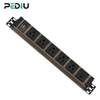 Wood Grain Aluminum PDU Power Strip with Circuit Breaker, 5 Outlets, ETL Listed