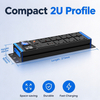 Blue Power Series 2U UK PDU with 7 BS 1363 Sockets, USB-C PD 30W Fast Charging, Digital Power Meter & Overload Protection