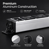 1U UK Rack PDU with 6 Power Outlets, 65W USB-C PD Fast Charger and Illuminated Switch