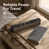3 Outlet Aluminum Travel Power Strip with USB-C Charging & Circuit Breaker, ETL Listed