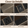 ETL Listed Portable Travel Power Strip with 3 Outlets, 30W USB-C Charging, Circuit Breaker Protection and Wood Grain Aluminum Housing