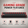 15A 2U Rack PDU Power Strip with 10 NEMA 5-15R Outlets, Master Switch, Overload Protection & ETL Listed