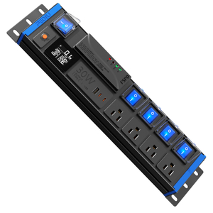 15A 2U Smart Rack PDU with 4 NEMA 5-15R Outlets, 30W USB-C Charging, Full Display Metering, Surge Protection & ETL Listed