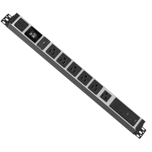 20A Aluminum Desktop PDU Power Strip with 6 Outlets, USB-C 65W Charger, Surge Protector, Digital Meter & ETL Listed