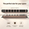 15A Aluminum Desktop PDU Power Strip with 5 Outlets, USB-C 65W Charger, Circuit Breaker and ETL Certification