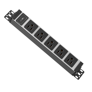 DeskPower 15A Silver Aluminum Desktop PDU Power Station with Circuit Breaker & ETL Listed
