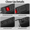 Industrial Grade 1+1U Rack PDU with 9 NEMA 5-15R Outlets, Surge Protective Device & ETL Listed