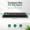 Green Power Series 2U UK PDU with 6 BS 1363 Sockets, USB-C PD 65W Fast Charging, Full Display Metering, Filtered Surge Protection & Overload Protection