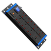 Blue Power Series 2U UK PDU with 7 BS 1363 Outlets, USB-C PD 20W Charging & Overload Protection