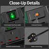 Green Power Series 2U UK PDU with 5 BS 1363 Sockets, 6 Green Double-Pole Switches & Overload Protection