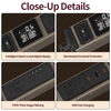 Wood-Grain 1U UK PDU with 6 BS 1363 Sockets, USB-C PD 65W Fast Charging, Digital Meter Display, Filtered Surge Protection & Illuminated Circuit Breaker