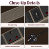 Wood-Grain 1U UK PDU with 4 BS 1363 Sockets & Illuminated Circuit Breaker Switch