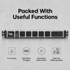 15A Aluminum Desktop PDU Power Strip with 5 Outlets, USB-C USB Charger, Digital Power Meter and Circuit Breaker