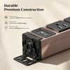 15A Aluminum Desktop PDU Power Strip with 5 Outlets, USB-C 65W Charger, Circuit Breaker and ETL Certification
