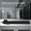 Industrial 1U PDU Power Distribution Unit, 30A High Power with 12 IEC C13 & C19 Outlets, 1P Circuit Breaker & ETL Listed