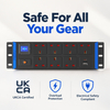 Blue Power Series 2U UK PDU with 7 BS 1363 Outlets, USB-C PD 20W Charging & Overload Protection
