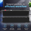 Black Aluminum UK Power Distribution Unit with 7 BS 1363 Sockets, USB-C PD 65W & Filtered Surge Protection