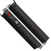 Black 1+1U UK PDU with 7 BS 1363 Sockets, USB-C PD 65W Fast Charging & Digital Meter Display