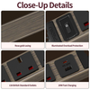 Wood-Grain 1U UK PDU with 6 BS 1363 Sockets, USB-C PD 20W Fast Charging & Illuminated Circuit Breaker