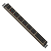 Wood-Grain 1U UK PDU with 5 BS 1363 Sockets, USB-C PD 30W Fast Charging, Surge Protection & Illuminated Circuit Breaker