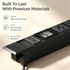 ETL Listed Embedded Desktop PDU Power Strip with 5 NEMA 5-15R Outlets, 30W USB Charging & Power Meter