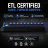 15A 2U Aluminum Rack PDU with 10 NEMA 5-15R Outlets, Blue Master Switch, Overload Protection & ETL Certification