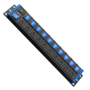 15A 2U Aluminum Rack PDU with 10 NEMA 5-15R Outlets, Blue Master Switch, Overload Protection & ETL Certification